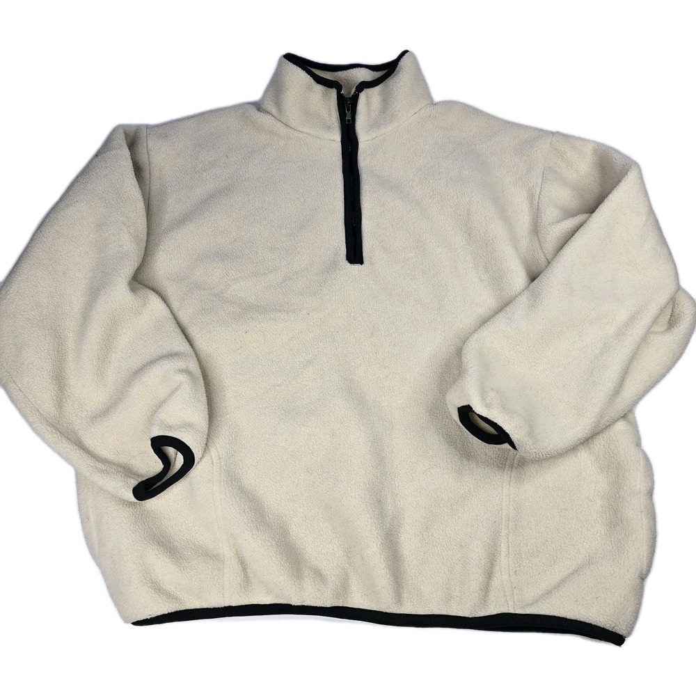 Vtg Avalanche Women XL Polar Fleece‎ 1/4 Zip Pullover Sweater USA Outdoors